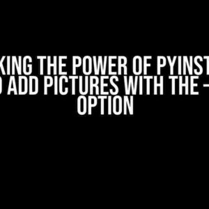 Unlocking the Power of PyInstaller: How to Add Pictures with the –onedir Option